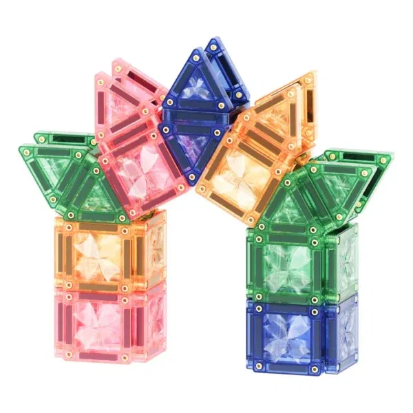 Cleverclixx costruzioni magnetiche Mini Tiles Pack Pastel 28 pezzi
