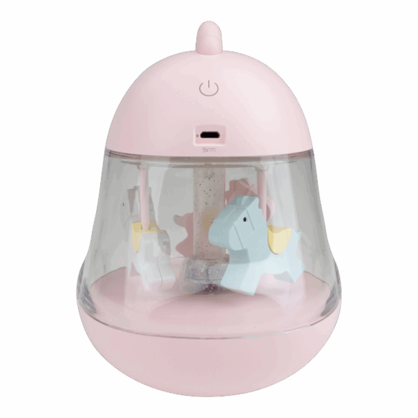 Lampada music box Carosello rosa Mary's