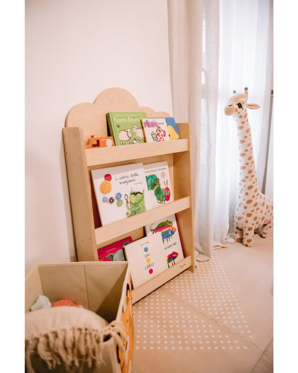 Libreria frontale Cloud Montessori legno