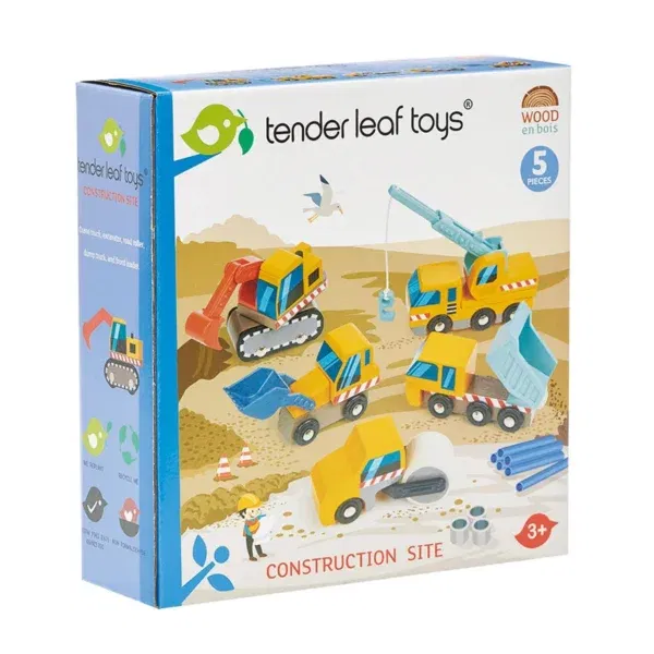 Mini set automezzi da cantiere Tender Leaf