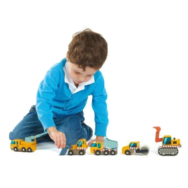 Mini set automezzi da cantiere Tender Leaf