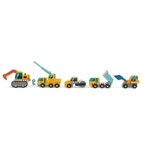 Mini set automezzi da cantiere Tender Leaf