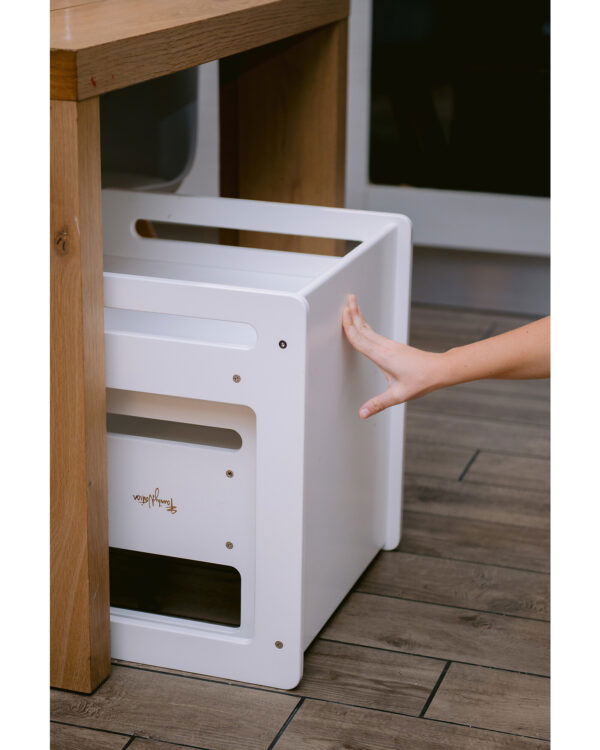 Set tavolo + sedia evolutiva Montessori bianco