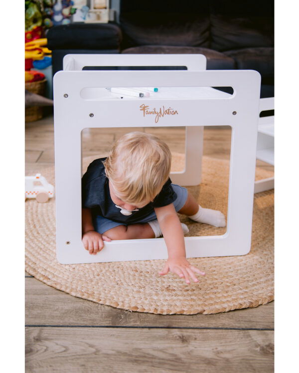 Set tavolo + sedia evolutiva Montessori bianco
