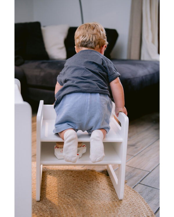 Set tavolo + sedia evolutiva Montessori bianco