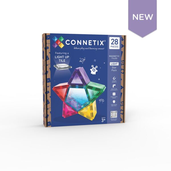 Connetix tiles costruzioni magnetiche 28 pezzi Light Star Pack