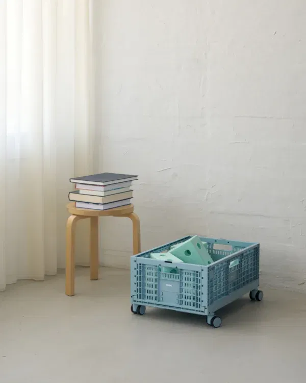 Set 4 rotelle Storage Crate Sky blue MODU