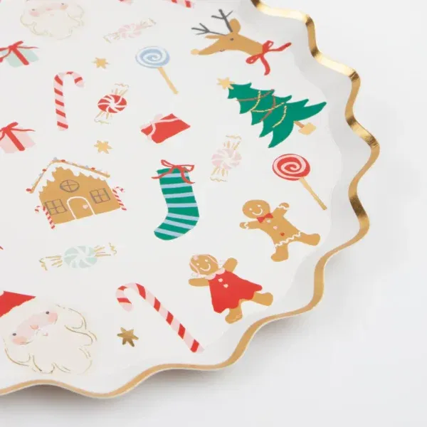 Set 8 piattini Jolly Christmas MeriMeri