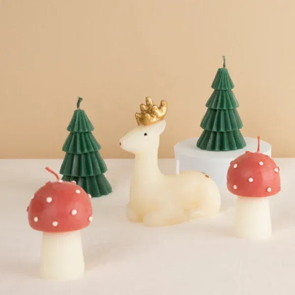 Set 5 candele sagomate Winter Woodland MeriMeri