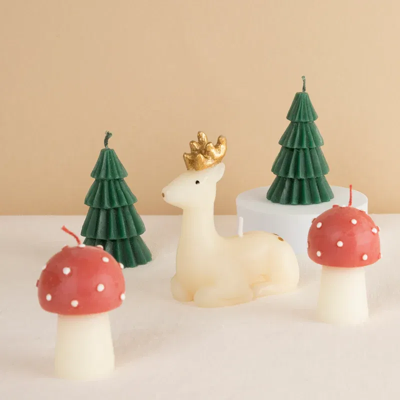 Set 5 candele sagomate Winter Woodland MeriMeri